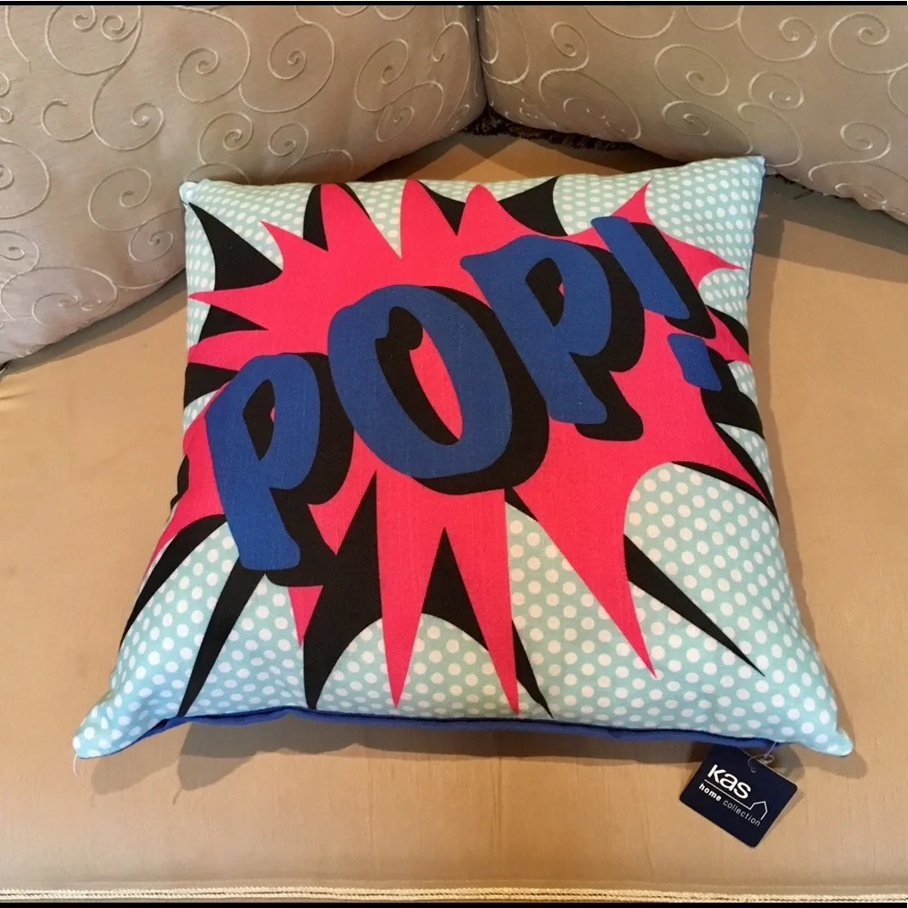 KAS Home Collection POP ART blue Cushion